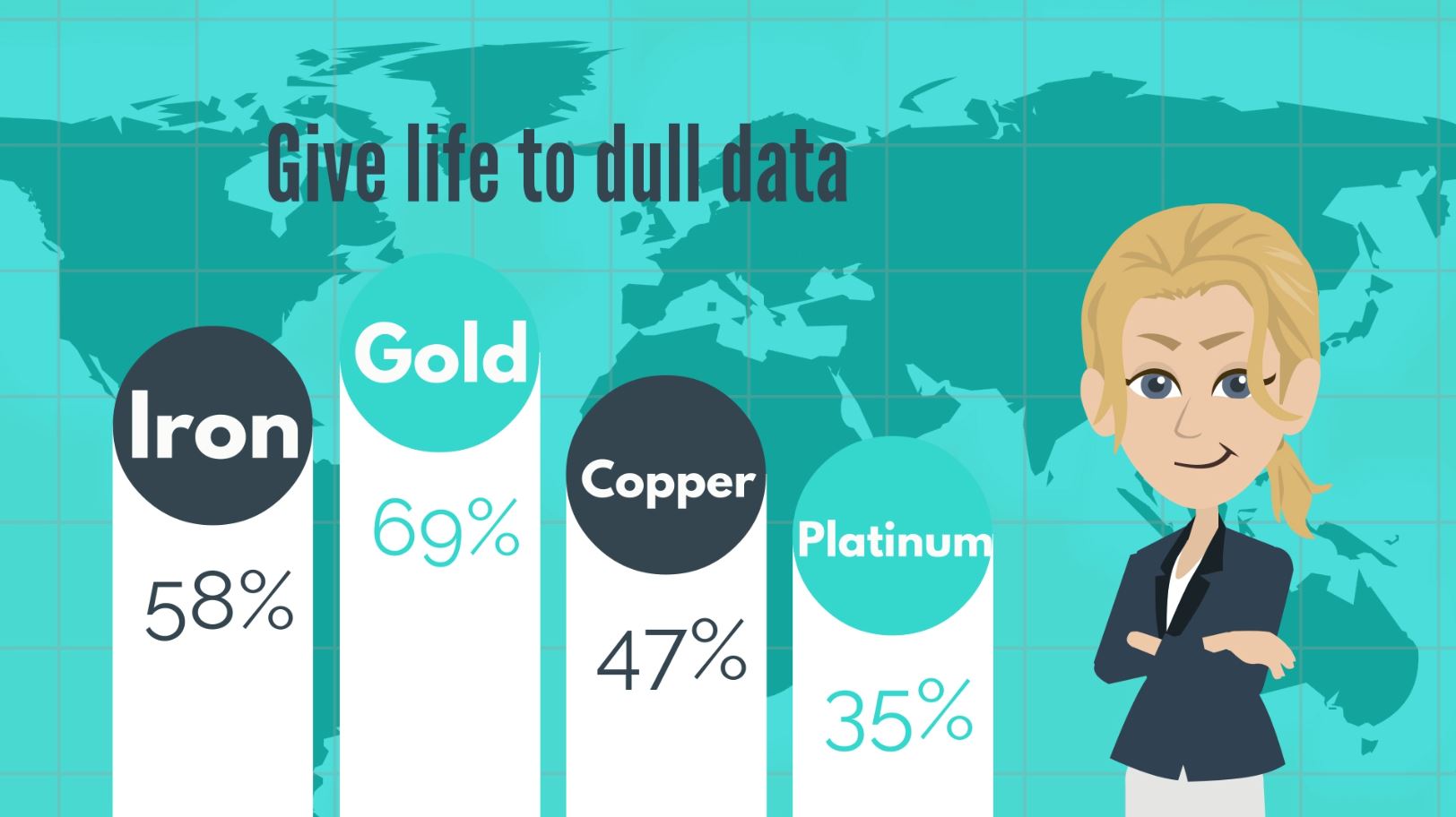 Infographic style animation graph