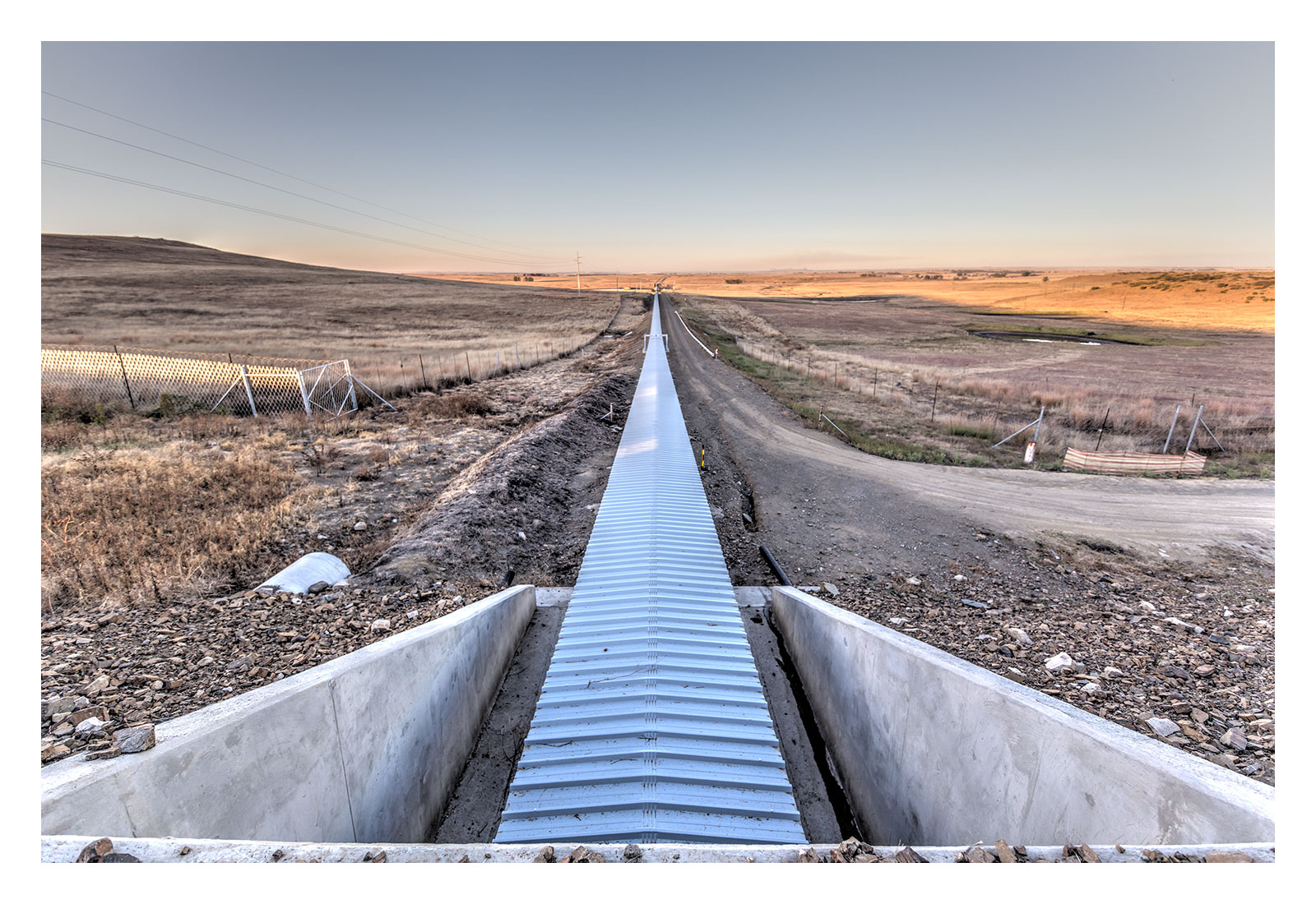 conveyor belt in desert