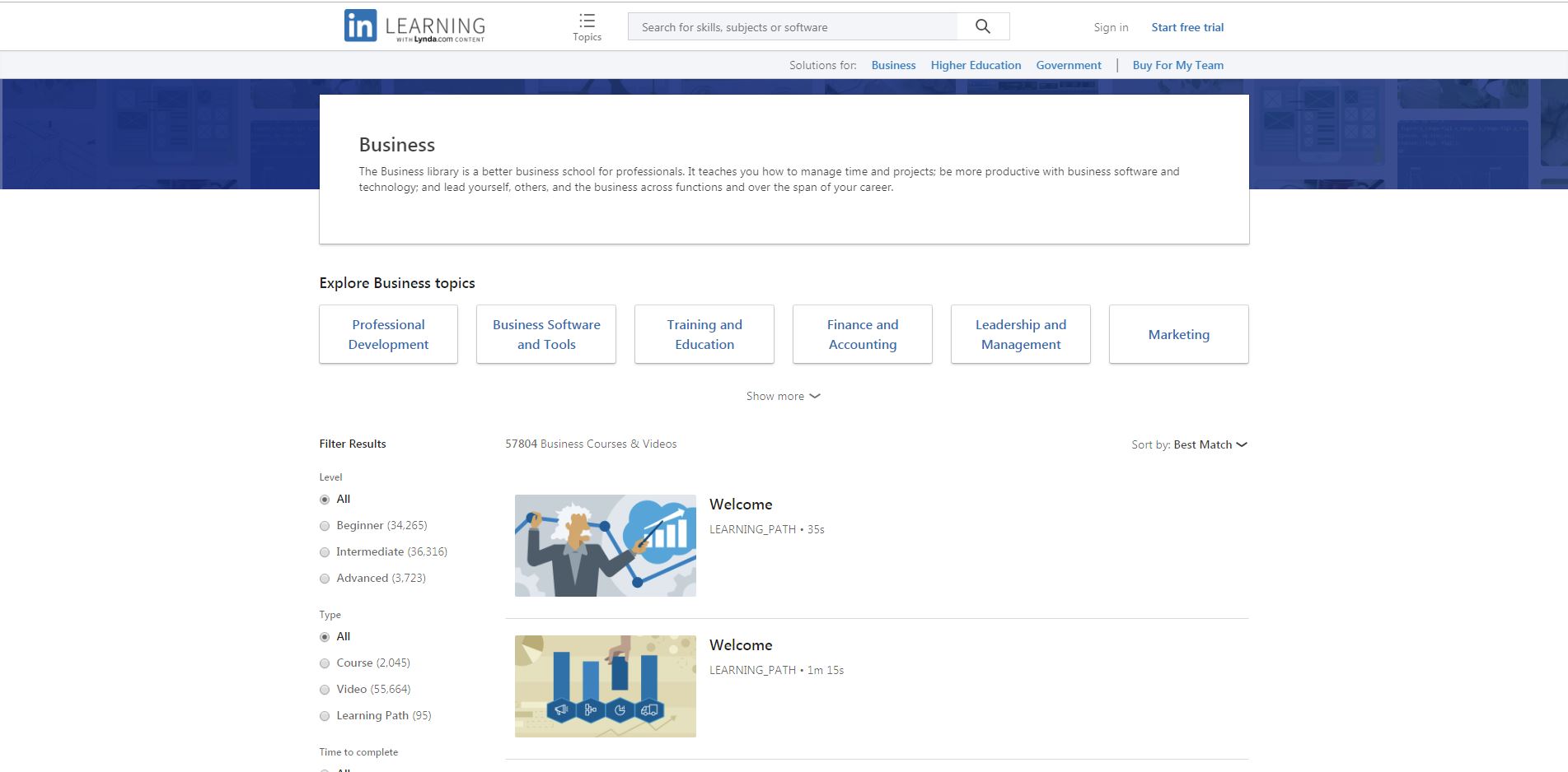 LinkedIn Learning Business 